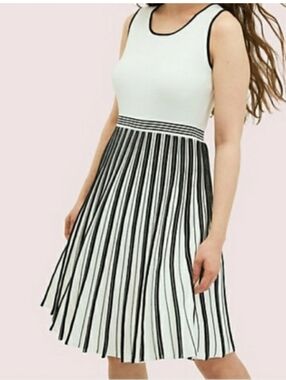 Kate Spade New York Rib Knit Fit and Flare Sweater Dress, Sz M